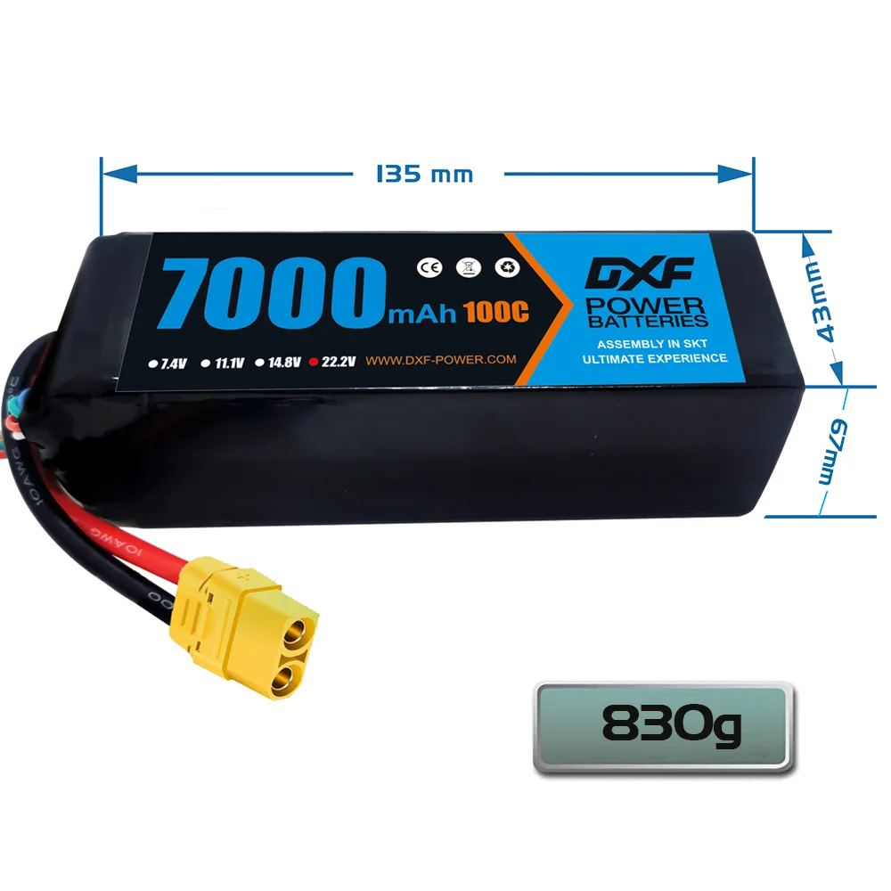 DXF 6S Lipo 배터리 22.2V 7000mAh  - 6S Lipo Battery 22.2V 5000Mah 리뷰 및 가격